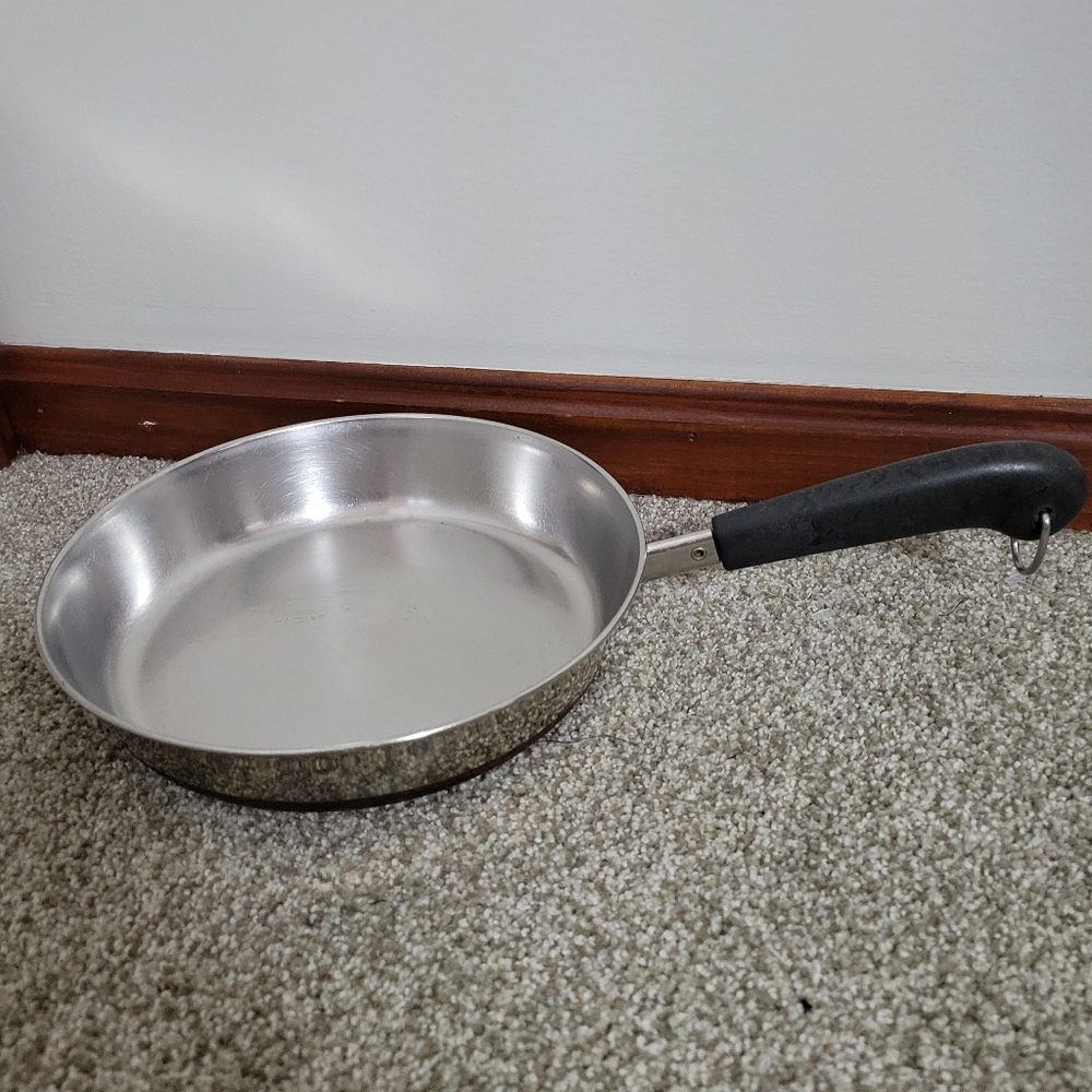 Vintage Revere Ware Copper Clad Bottom Fry Pan Skillet 9 Inches NO Lid